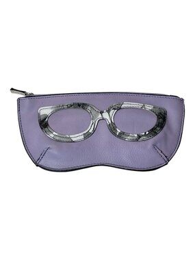 Stylish Mary Kay Zipper Pouch Glasses Case Lavender Compact Playful Practical